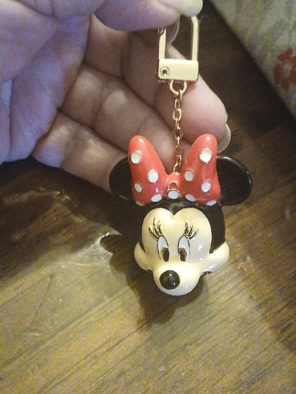 Minnie Mouse Red Bow Bag Charm Or Key Ring